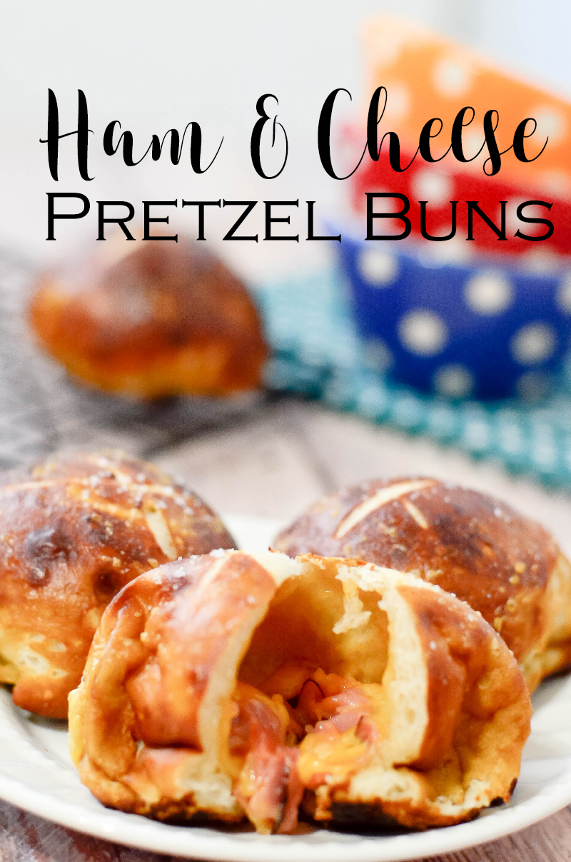 hot ham and cheese on pretzel rolls. From the Kitchen Pinterest