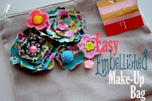 Easy Embellished Make-up Bag using Spellbinder Dies!!!