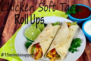 The best Roll Up Chicken Taco Recipe made in only 15 minutes!