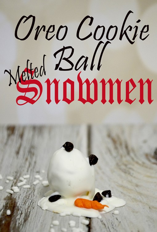 oreo cookie ball melted snowmen