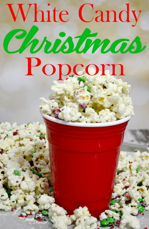 white candy christmas popcorn