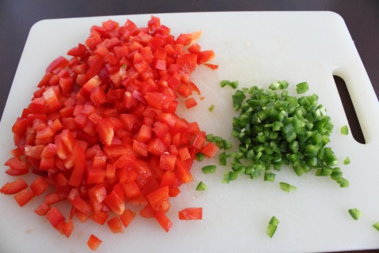 Corn salad in process 1