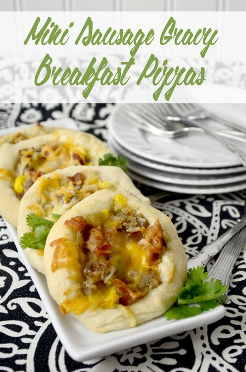 mini sausage breakfast pizza hero