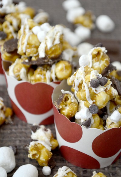 smores caramel corn pinkcakeplate