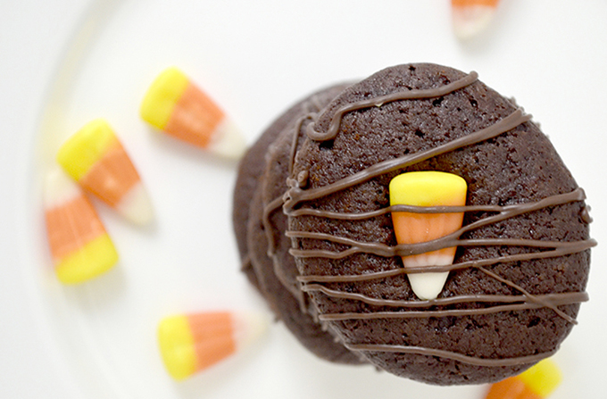 chocolate candy corn cookie 1