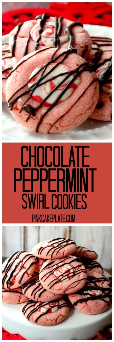 Chocolate Peppermint Swirl Cookies Pinkcakeplate