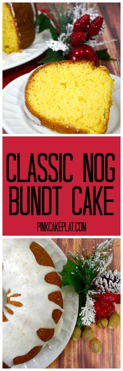 classic nog bundt cake collage