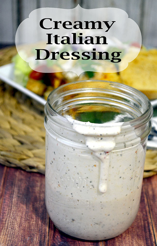 This Creamy Italian Dressing  is so easy to make and delicious.
