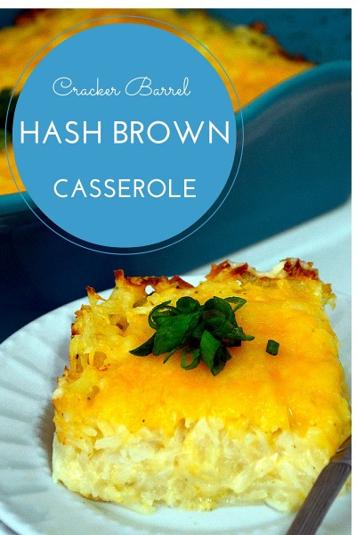 I finally cloned my own recipe! My Cracker Barrel Hash Brown Casserole is a bit more cheesier because we love delicious colby cheddar cheese!