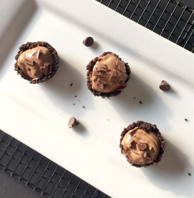 chocolate silk pie bites