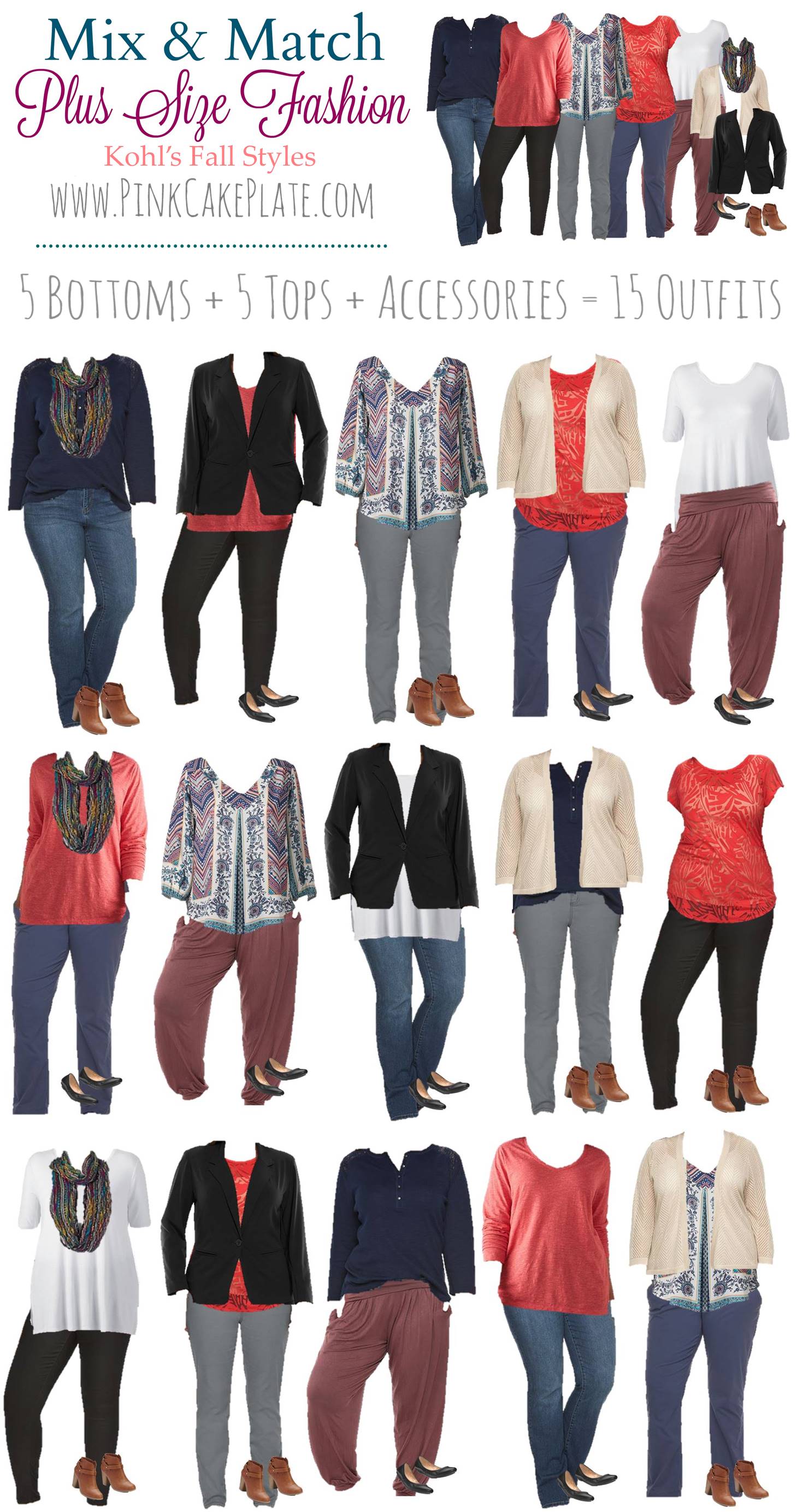 Autumn Plus Size Mix & Match from Kohl's Pink Cake Plate