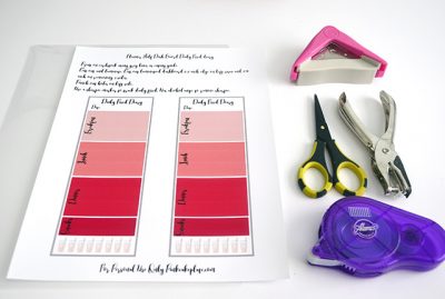 food diary planner insert supplies