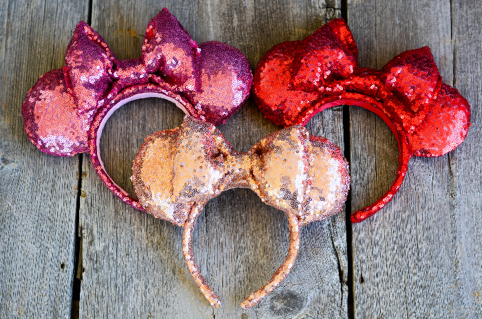 Diy Sequin Minnie Mouse Ears Pink Cake Plate - Diy Minnie Mouse Ears Sew