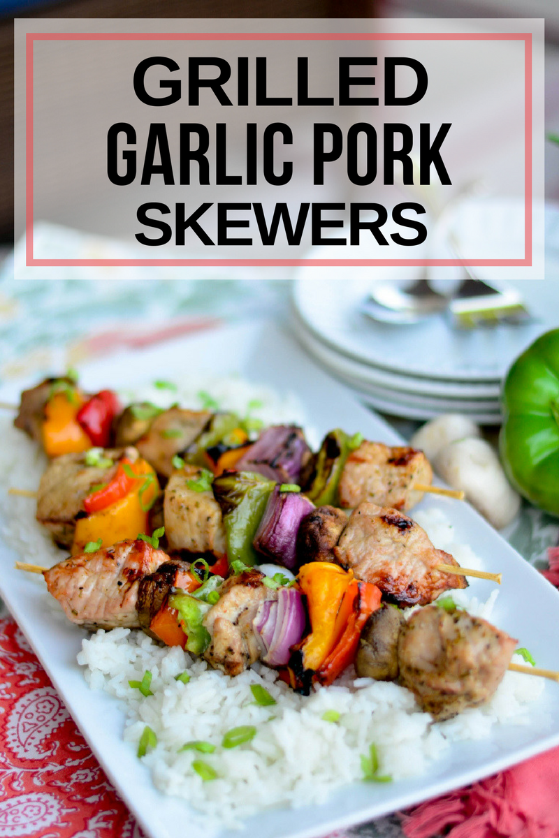 Grilled Garlic Pork Skewers