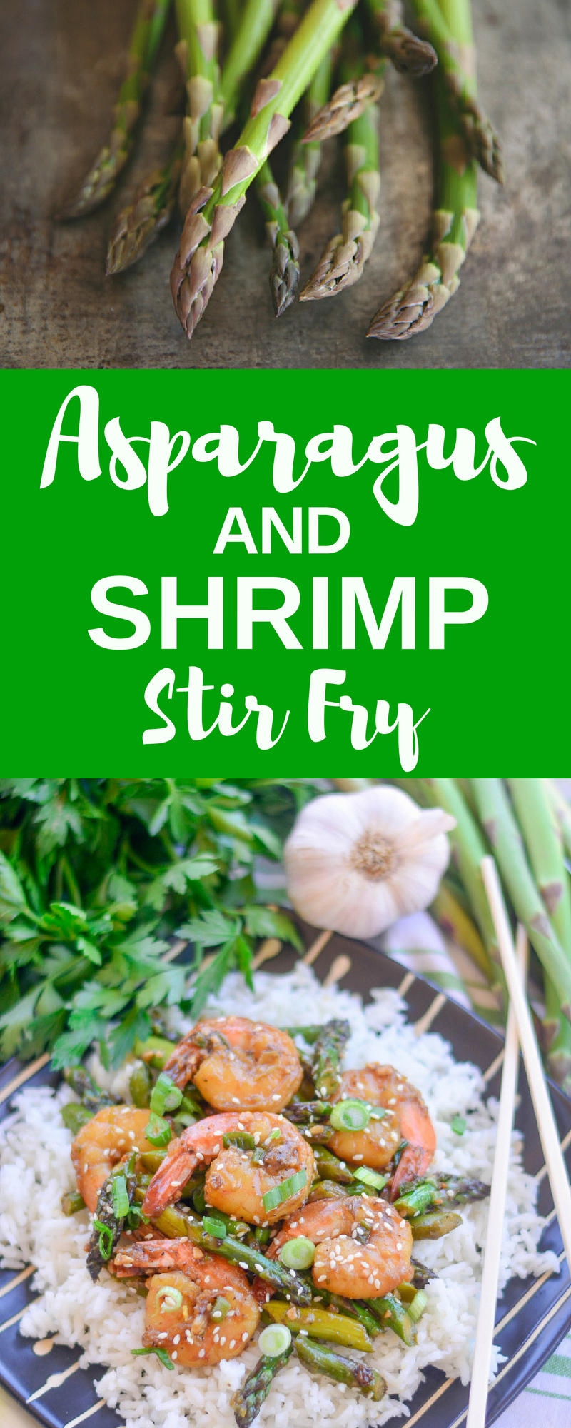 Asparagus and Shrimp Stir Fry - Pink Cake Plate