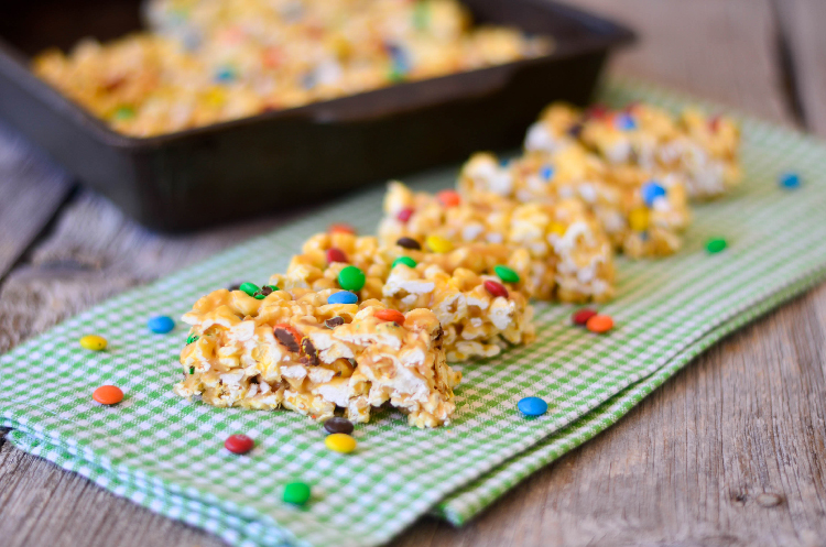 Peanut Butter Popcorn Bars