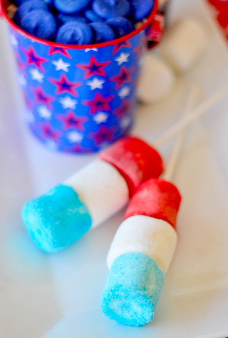 2 Marshmallow Jello Pops on white plate