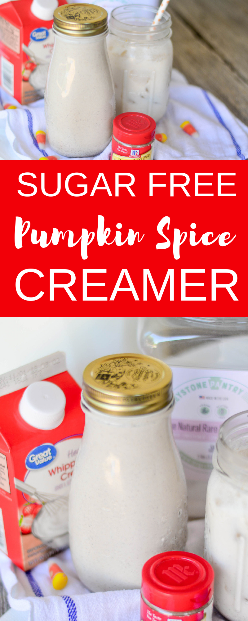 Sugar Free Pumpkin Spice Creamer collage